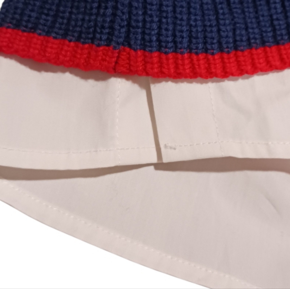 Talbots Layer Look Mock Neck Sweater Woven Hem - Picture 8 of 10